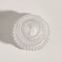 Подсвечник стекло "Ёлочка гофре" прозрачный d=2,2 см 6х6х8 см