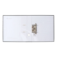 Папка-регистратор А4, 50 мм, Calligrata, ПВХ, тиснение "лен", металлическая окантовка, карман на корешок, собранная, черная микс