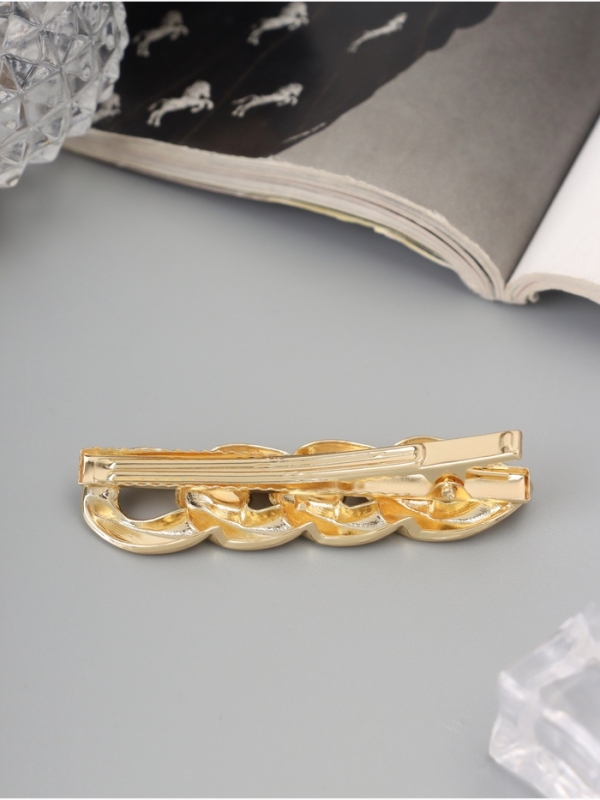 Зажим для волос "Жаклин" звенья, 6 см, золото