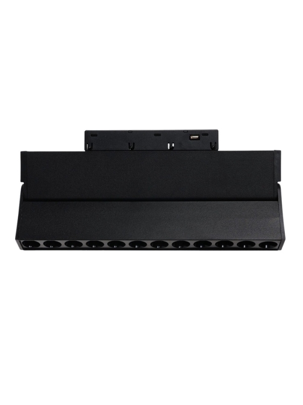 Трековый магнитный светильник, серия "Broad" LTL-059, 12 Вт, 960 Лм, 48В, 3000К, черный