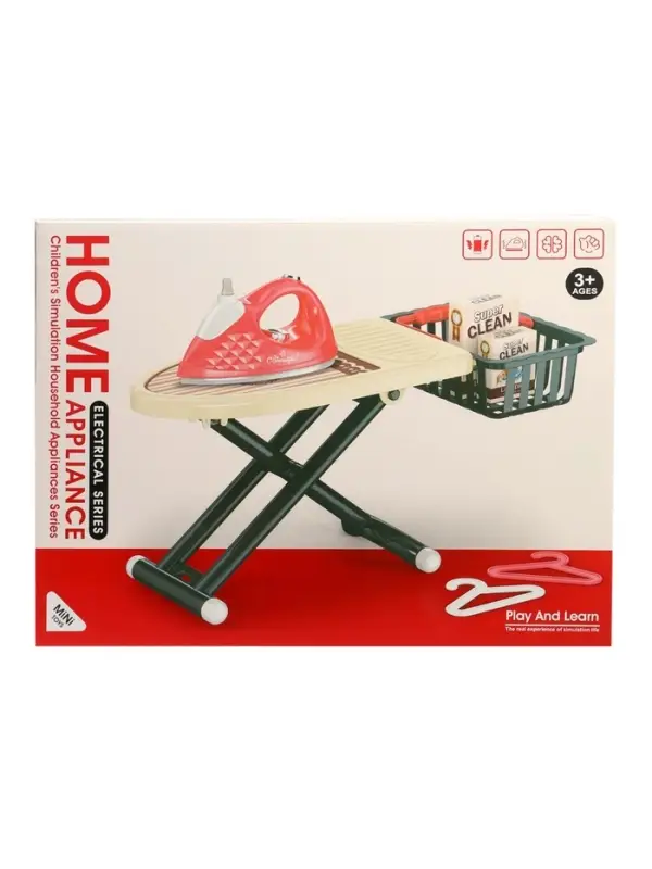 Игровой набор доска для глажения с утюгом 7 предметов, вибрация, вода