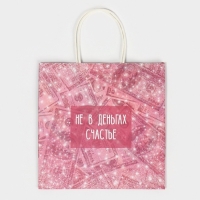 Пакет подарочный, упаковка, &laquo;Счастье в бабках&raquo;, 22 х 22 х 11 см