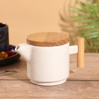 Набор для чаепития &laquo;Атика&raquo; керамический, белый, чайничек + кружка