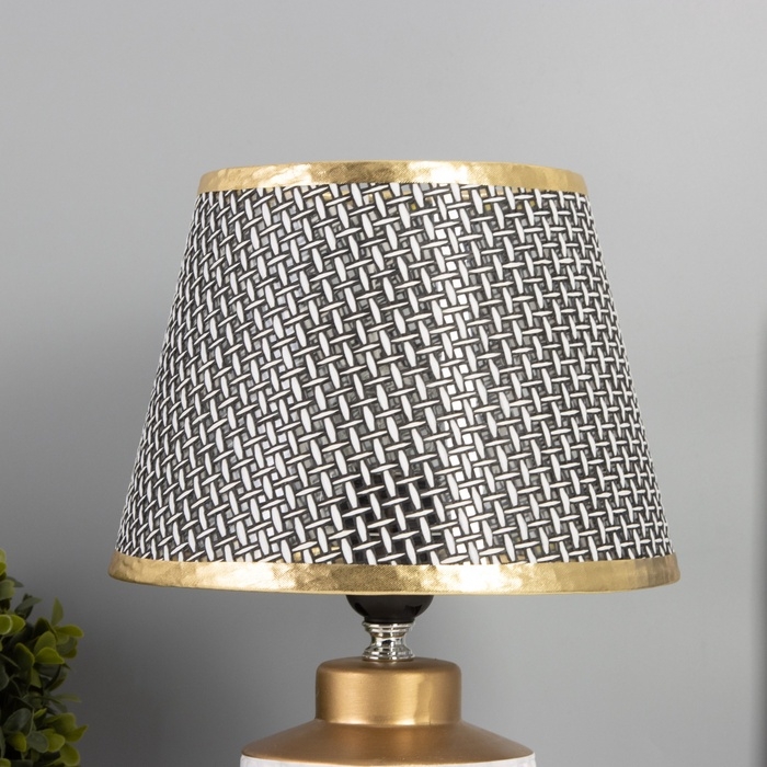 Лампа настольная "Мрамор" 1х40Вт Е27 черный/золото 22,5х22,5х35см