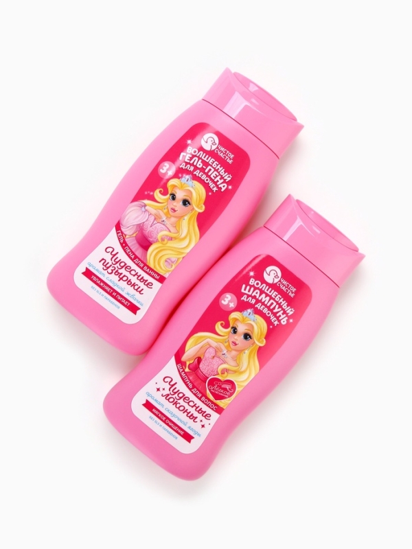 Набор детский "Сказка для маленькой принцессы", гель-пена 250 мл, шампунь 250 мл