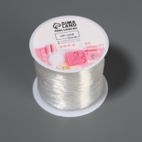 Нить для плетения 100&plusmn;1м d0,4мм эластичная силикон прозрачный АУ