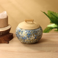 Банка для сыпучих продуктов 15х15х14 см, бамбук