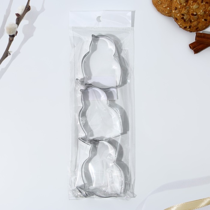 Набор форм для вырезания печенья &laquo;Цыплята&raquo; на пасху, 6.8 х 7 х 1.3 см