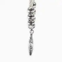 Кулон на жгуте текстильном "Морская звезда", цвет бело-серебристый