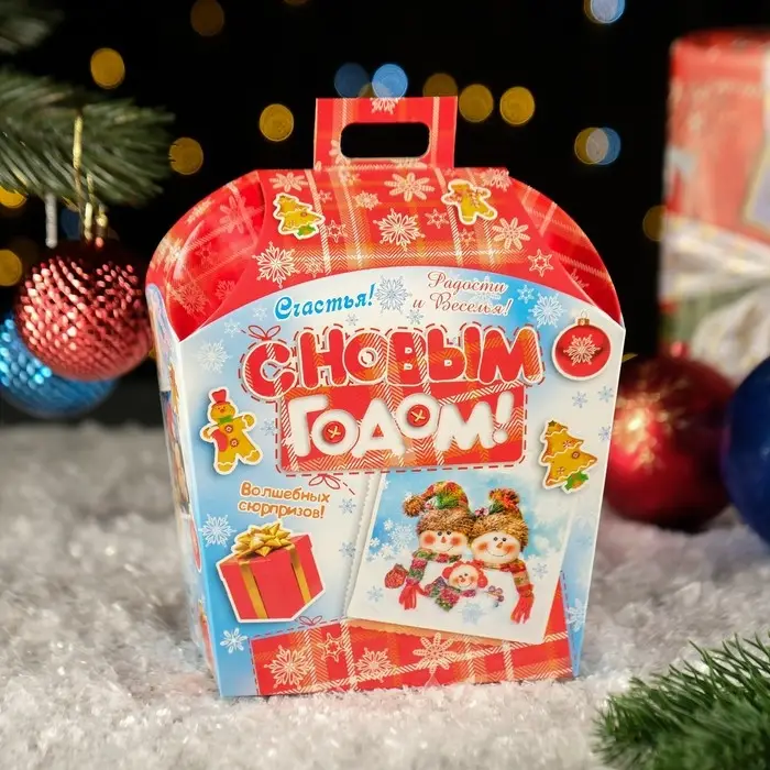 Коробка подарочная складная &laquo;Снежка&raquo; 16&times;9&times;18 см