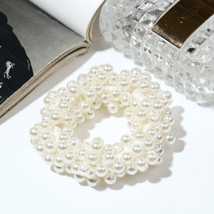 Резинка для волос "Жемчужная сказка" белый