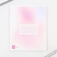 Тетрадь 12 листов в частую косую линейку, А5, на скрепке, блок №1 &laquo;Градиент&raquo; МИКС