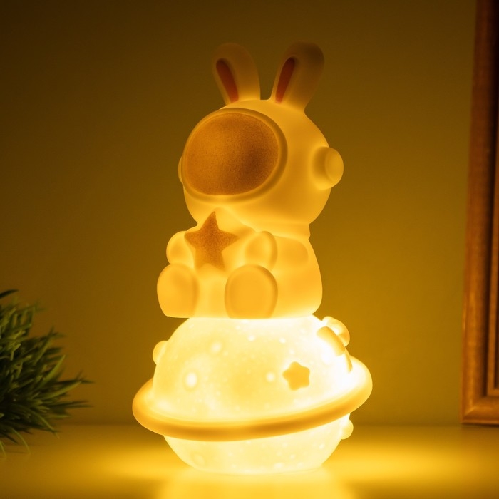 Светильник "Заяц со звездой на сатурне" 2Вт LED LR44 5х8х13см
