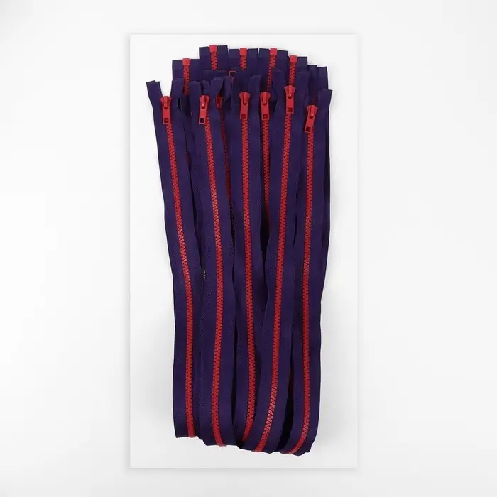 Молния &laquo;Трактор&raquo;, №5, разъёмная, замок автомат, 80 см, синяя, красная