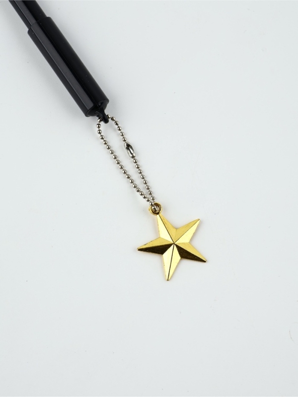 Ручка пластик с подвеской звезда "23 февраля лучшему защитнику"