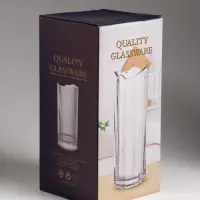 Ваза стекло настольная "Вега" 25х12 см, прозрачный