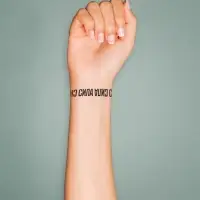 Переводная тату на тело чёрная &laquo;Браслет. Сила. Переворот&raquo;, 20&times;3 см