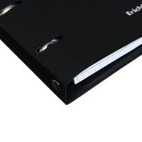 Тетрадь на кольцах, 80 листов в клетку, ErichKrause Accent, пластиковая обложка, на кнопке, блок офсет 100% белизна, МИКС