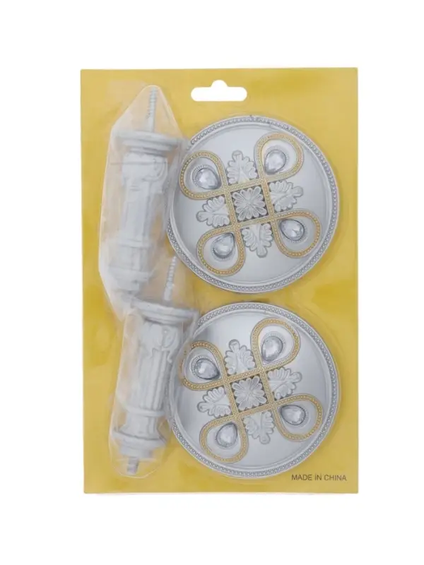 Крючок для штор CAPPIO KS033, d=98 мм, цвет серебро с золотом, 2 шт