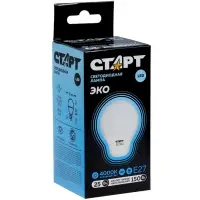 Лампа светодиодная СТАРТ, 20 Ватт, Е27, А60, 4000К, 1600 Лм, холодный (нейтральный) свет