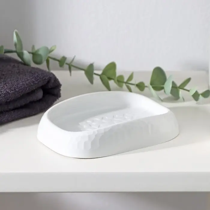 Мыльница Tule, 12,5&times;9,1&times;2,6 см, светло-серая