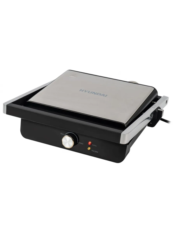 Электрогриль HYG-1043 1800Вт черный, серебристый