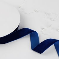 Лента бархатная, 25 мм, 18 &plusmn; 1 м, цвет синий №47