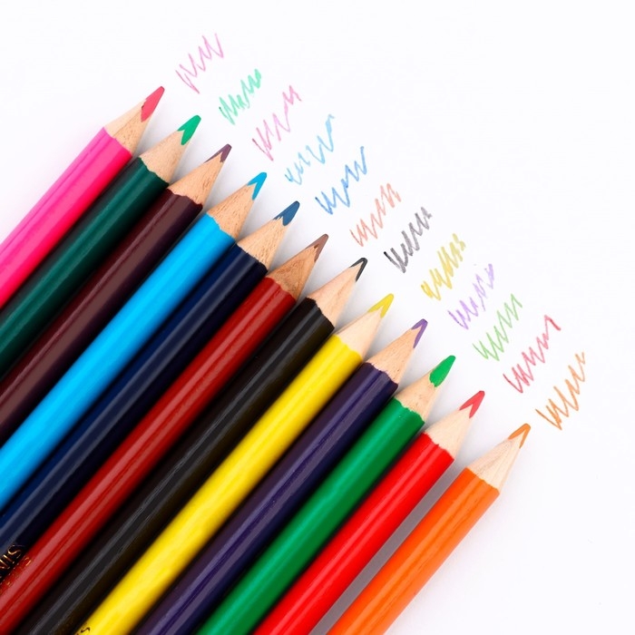 Карандаши цветные 12 цветов трехгранные &laquo;Котики&raquo;