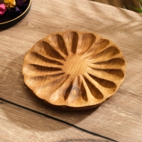 Тарелка "Раковина"  дерево Джати, 20х20х3 см, цв. коричневый