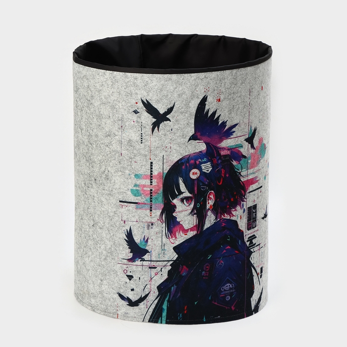 Органайзер для хранения &laquo;Аниме&raquo;, на завязках, 40&times;32&times;48 см, 42 л, серый