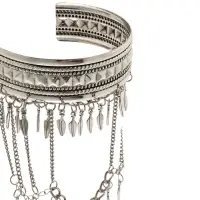 Браслет на предплечье &laquo;Перо&raquo;, цвет серебро