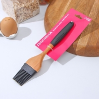 Кисть Доляна &laquo;Макота&raquo;, силикон, 23,5 см, цвет чёрный