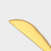 Столовые приборы из нержавеющей стали Magistro &laquo;Фолк&raquo;, 4 предмета, цвет металла золотой, белые ручки