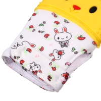 Прорезыватель-рукавичка &laquo;Зайка&raquo;, цвет красный/желтый, Крошка Я