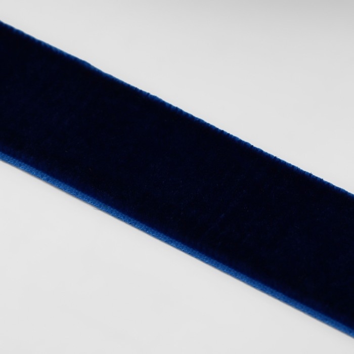 Лента бархатная, 20 мм, 18 &plusmn; 1 м, цвет синий №47