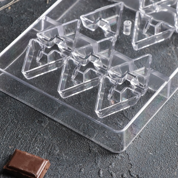 Форма для конфет и шоколада &laquo;Хеопс&raquo;, 14 ячеек, 20&times;12&times;2,5 см, цвет прозрачный