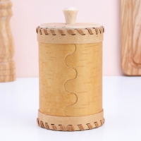 Туес &laquo;Медведь&raquo;, 8&times;8&times;12, береста