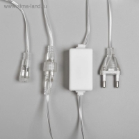 Гирлянда &laquo;Сосульки&raquo; 2.5 &times; 0.5 м, IP65, прозрачная нить, 288 LED, свечение тёплое белое с эффектом стекания, 12 В