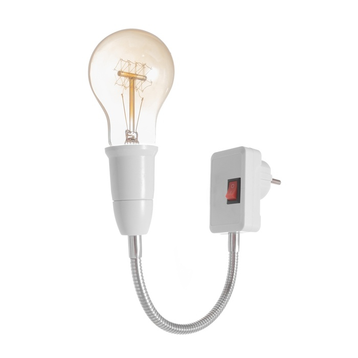 Бра в розетку "Синди" 1х15Вт Е27 белый 4,2х35х31,5 см