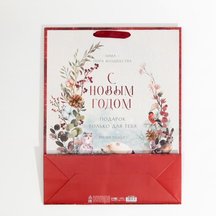 Пакет подарочный новогодний ламинированный &laquo;Время чудес&raquo;, L 31 х 40 х 11,5 см, Новый год