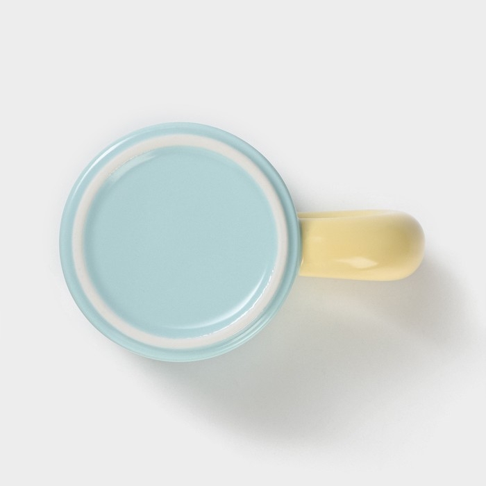 Кружка керамическая &laquo;Воздух&raquo;, 300 мл, цвет голубой и жёлтый