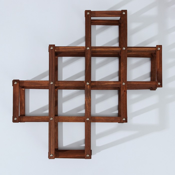 Подставка для бутылок Доляна &laquo;Бордо&raquo;, цвет коричневый