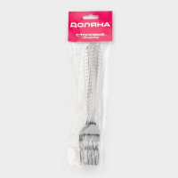 Набор вилок столовых из нержавеющей стали Доляна &laquo;Колосок&raquo;, h=19 см, 6 шт, цвет серебряный