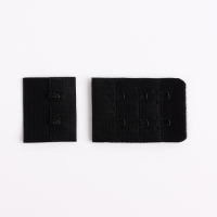 Застёжка для бюстгальтера, 3 ряда 2 крючка, 3,3 &times; 2,8 см, 3,3 &times; 5 см, 10 шт, цвет чёрный