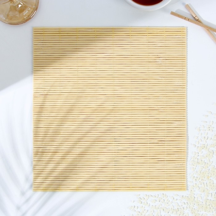 Циновка Макису для приготовления суши и роллов/коврик бамбуковый &laquo;Суши&raquo;, 22 х 24 см
