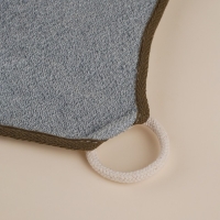 Мочалка массажная SL Home &laquo;Ортика&raquo;, бамбуковое волокно, 21&times;20,5 см, цвет серый