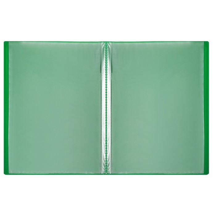 Папка с 10 вкладышами А4, 500 мкм, Calligrata, текстура "песок", зелёная