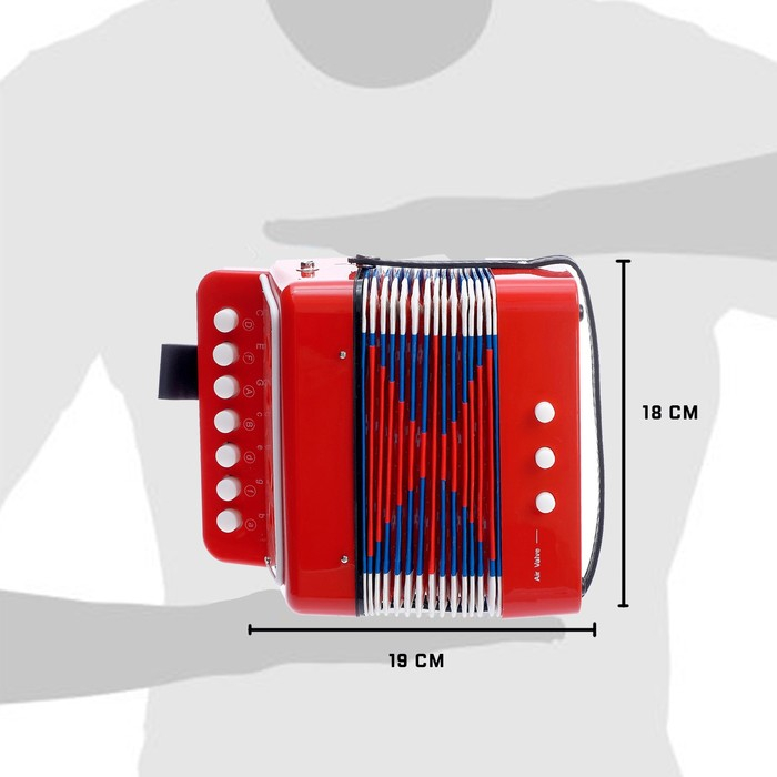Музыкальная игрушка &laquo;Гармонь&raquo;, детская, цвет красный