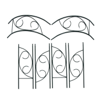 Арка садовая, разборная, 250 &times; 120 &times; 30 см, металл, зелёная, &laquo;Узор-1&raquo;