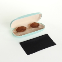 Футляр для очков на хлопушке, длина 16 см, цвет зелёный